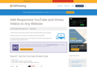 Screenshot of Add Responsive YouTube and Vimeo Videos to Any Website