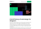 Screenshot of A brief history of web design for designers