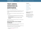 Screenshot of Trust Laravel Homestead SSL Certificates - Sterner Stuff
