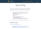 Screenshot of Style your RSS feed